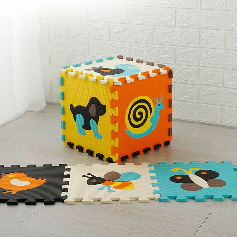 Kids Yoga Toys - 동물 무늬 아기 놀이 매트 퍼즐