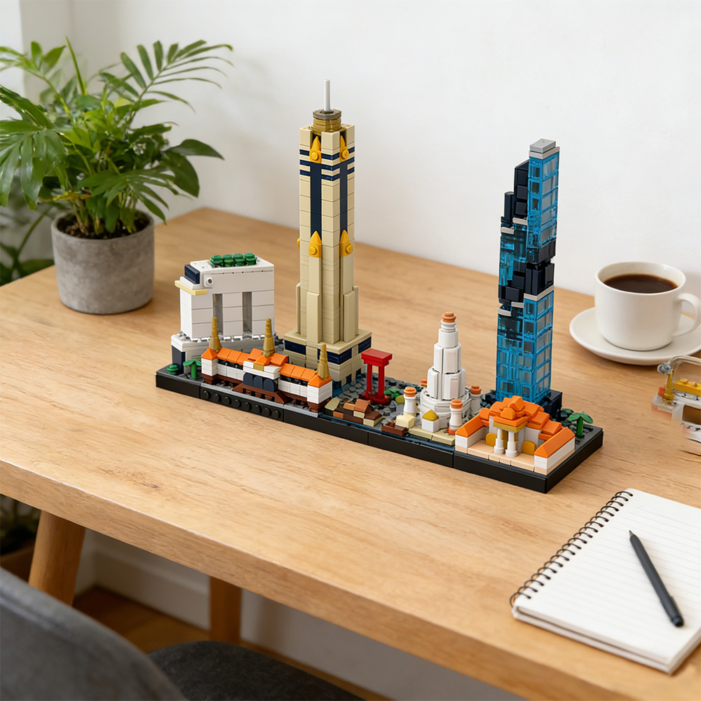 MOC 방콕 스카이라인 빌딩 블록 모델 방콕 스카이라인 - Kids Toys Bangkok 리뷰 및 가격