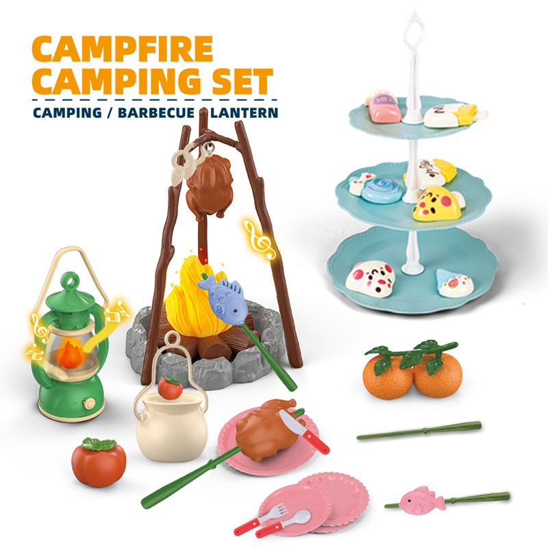 어린이 캠핑 텐트 세트 아기 놀이터 미니어처 음식 어린 - Kids Toys House 리뷰 및 가격