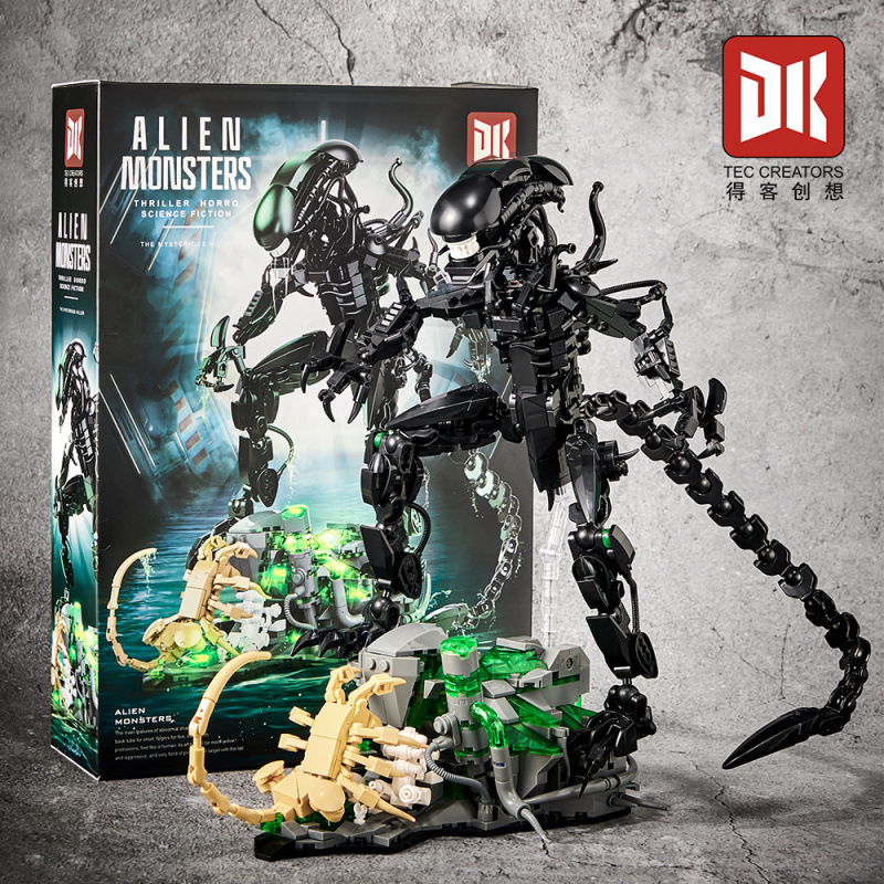 인기 판매 외계인 몬스터 제노모프 MOC 빌딩 블록 교 - Xenomorph Kids Toys 리뷰 및 가격