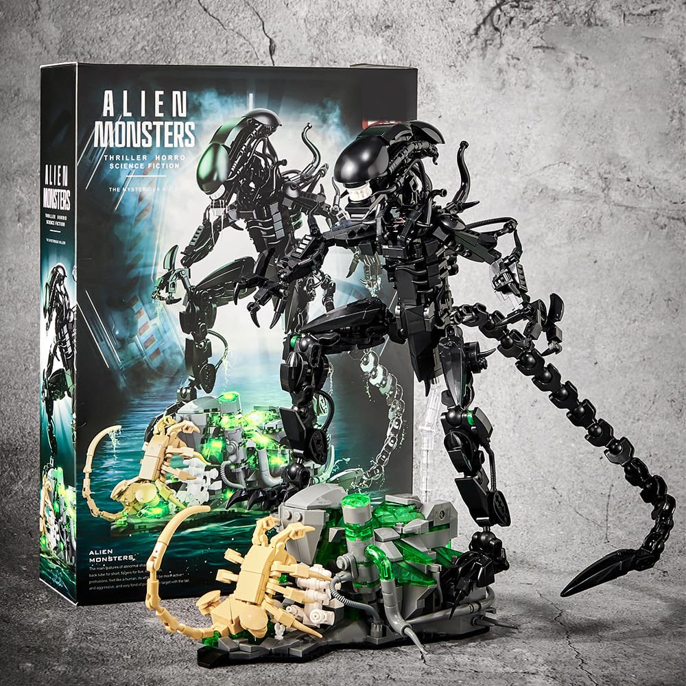 958PCS 외계인 괴물 빌딩 블록 세트 MOC Xen - Xenomorph Kids Toys 리뷰 및 가격