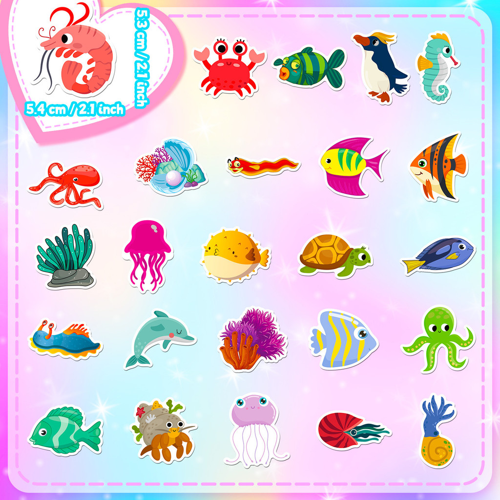 50개 해양 생물 스티커 어린이 장난감용 돌고래 및 상 - Kids Toys In Store 리뷰 및 가격