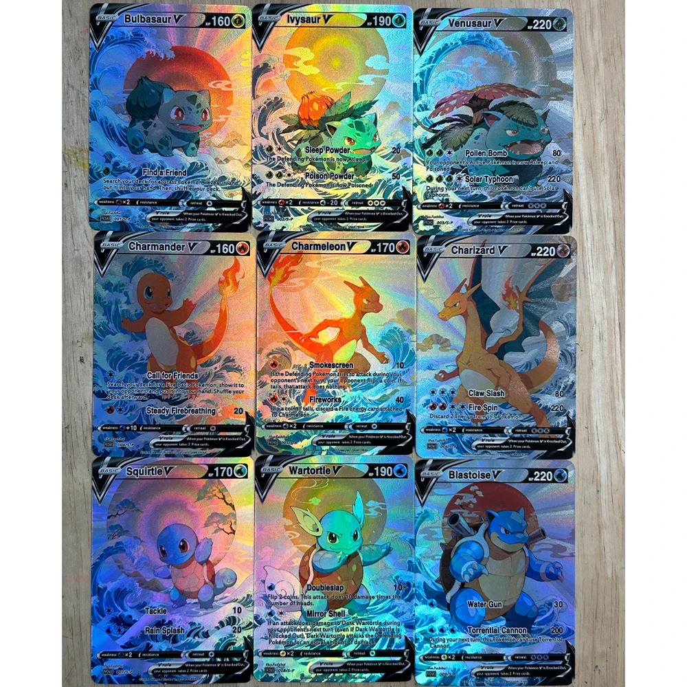 9개/세트 DIY 애니메이션 PTCG 컬렉션 카드 영어 - Card Game Kids 리뷰 및 가격