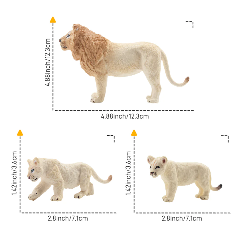6Pcs 시뮬레이션 화이트 라이온 가족 동물 모델 장난 - Kids Toys Variety 리뷰 및 가격